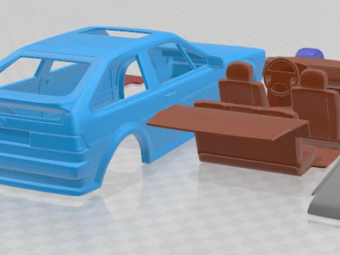 Volkswagen Scirocco 1986 Printable Car 3D Print Model