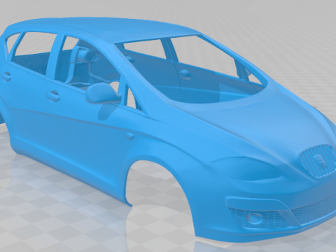 Seat Altea 2010 Printable Body Car Modello di stampa 3D