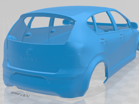 Seat Altea 2010 Printable Body Car Modello di stampa 3D