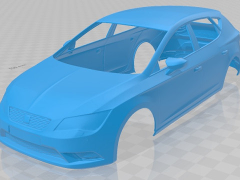 Seat Leon 2013 Printable Body Car 3D Print Model