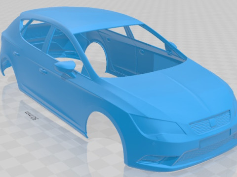 Seat Leon 2013 Printable Body Car 3D Print Model