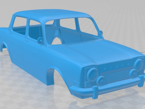 Simca 1000 Printable Body Car 3D प्रिंट मॉडल