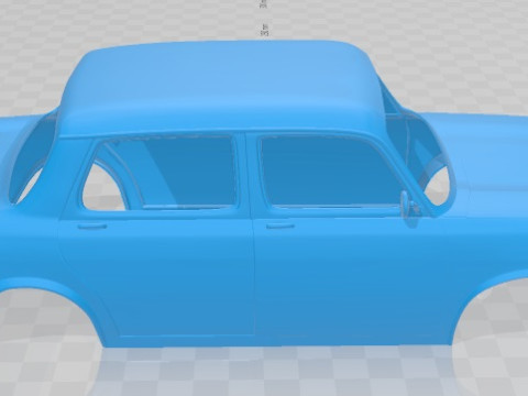 Simca 1000 Printable Body Car 3D प्रिंट मॉडल