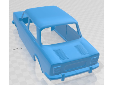 Simca 1000 Printable Body Car 3D प्रिंट मॉडल