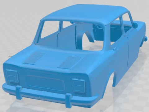 Simca 1000 Printable Body Car 3D Print Model
