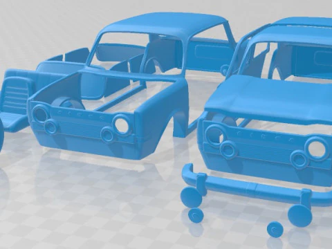 Simca 1000 Printable Car 3D Print Model
