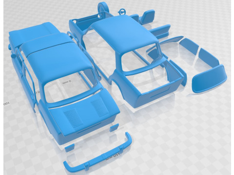 Simca 1000 Printable Car 3D Принт Модель