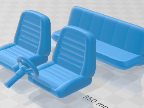 Simca 1000 Printable Car 3D Принт Модель