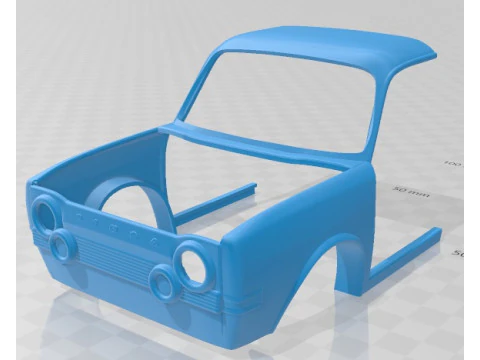 Simca 1000 Printable Car 3D Print Model