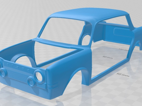Simca 1000 Printable Car 3D Принт Модель