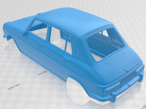 Simca 1100-1200 1974 Printable Body Car Modelo de Impressão 3D
