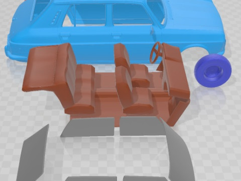Simca 1100-1200 1974 Printable Car 3Dプリントモデル