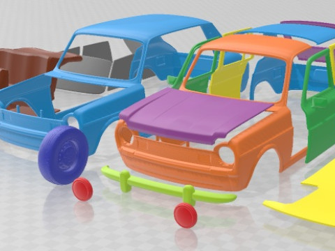 Simca 1100-1200 1974 Printable Car 3D-printmodel