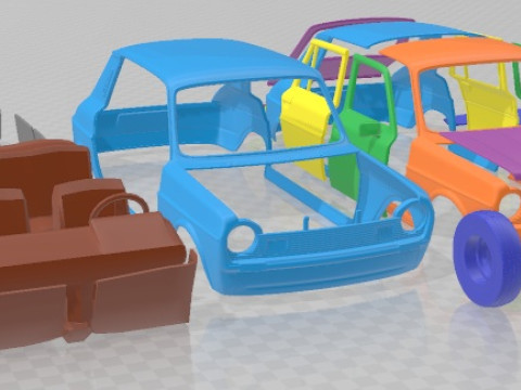 Simca 1100-1200 1974 Printable Car 3D प्रिंट मॉडल