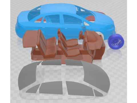 Fiat Linea 2013 Printable Car Model Cetak 3D