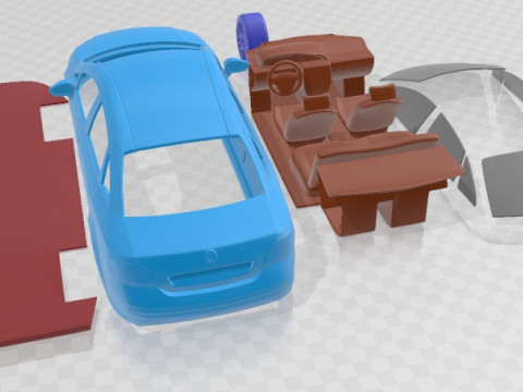 Fiat Linea 2013 Printable Car Model Cetak 3D