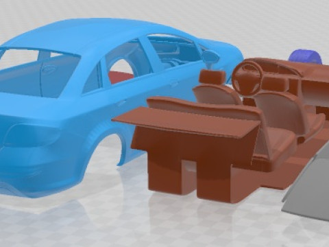 Fiat Linea 2013 Printable Car Model Cetak 3D