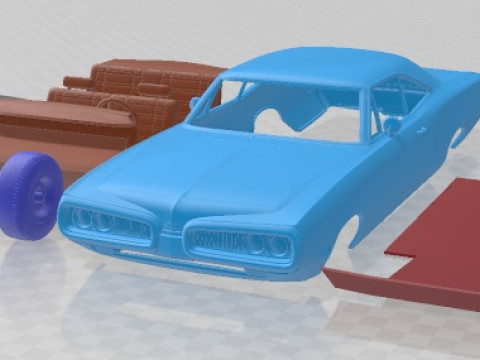Dodge Coronet Hardtop Coupe 1970 Printable Car Model Cetak 3D