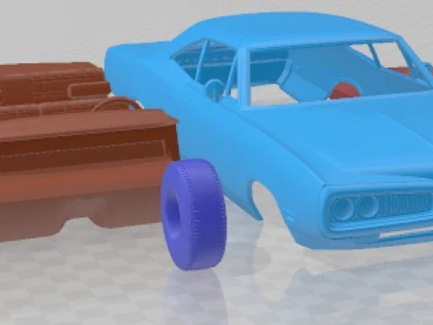 Dodge Coronet Hardtop Coupe 1970 Printable Car 3D Print Model