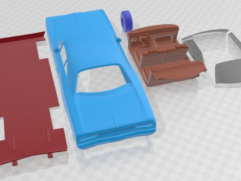 Dodge Coronet Hardtop Coupe 1970 Printable Car 3Dプリントモデル