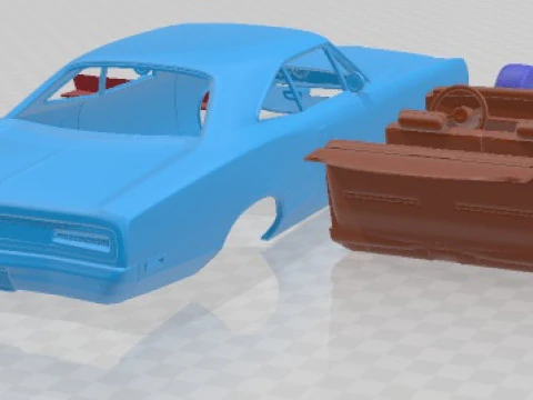 Dodge Coronet Hardtop Coupe 1970 Printable Car 3D Print Model