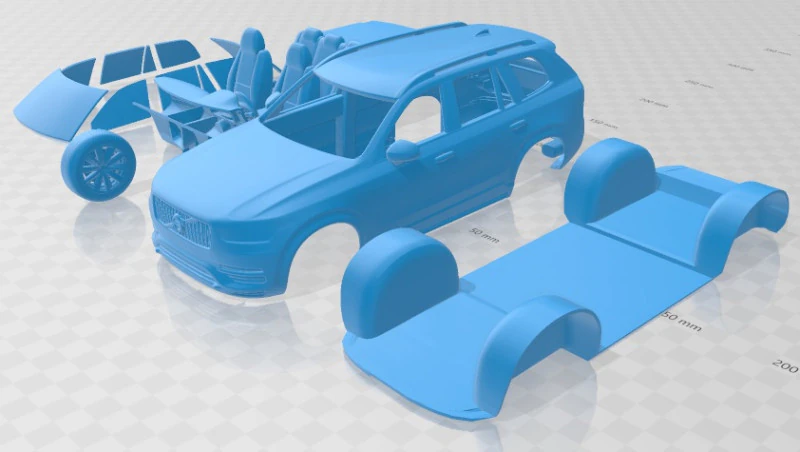 Volvo XC90 2015 Printable Car 3D Print Model .c4d .max .obj .3ds .fbx .stl .blend 