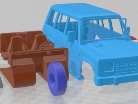 Mitsubishi Pajero Wagon 5door 1983 Printable Car 3D Print Model