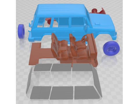 Mitsubishi Pajero Wagon 5door 1983 Printable Car 3D Print Model