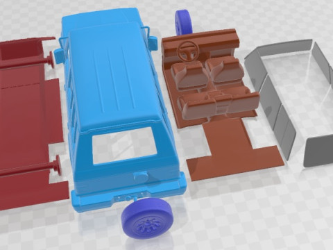 Mitsubishi Pajero Wagon 5door 1983 Printable Car 3D Print Model