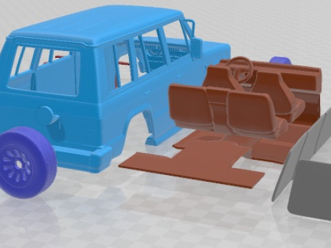 Mitsubishi Pajero Wagon 5door 1983 Printable Car 3D Print Model