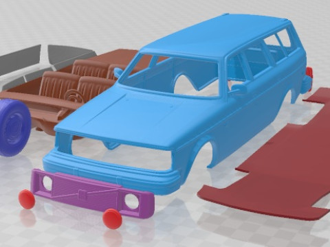 Volvo 245 Wagon 1975 Vers 2 Printable Car Model do druku 3D