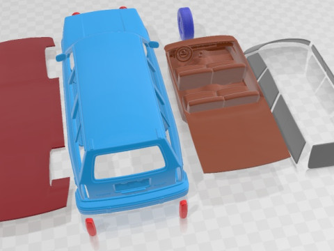 Volvo 245 Wagon 1975 Vers 2 Printable Car Modello di stampa 3D