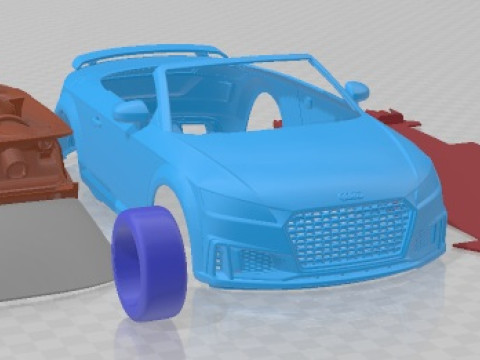 Audi TTS Roadster 2019 Printable Car Modello di stampa 3D