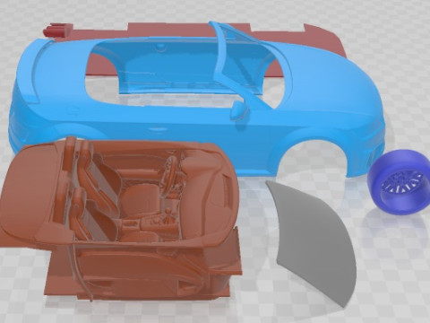 Audi TTS Roadster 2019 Printable Car Modello di stampa 3D