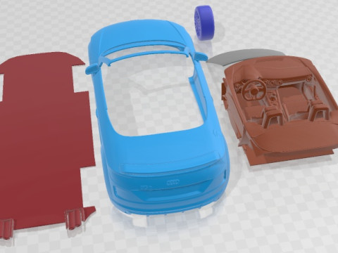 Audi TTS Roadster 2019 Printable Car Modello di stampa 3D