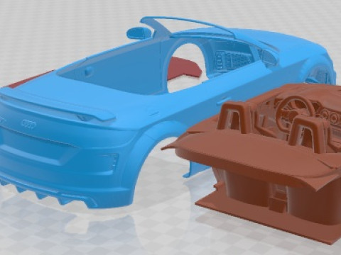 Audi TTS Roadster 2019 Printable Car Modello di stampa 3D