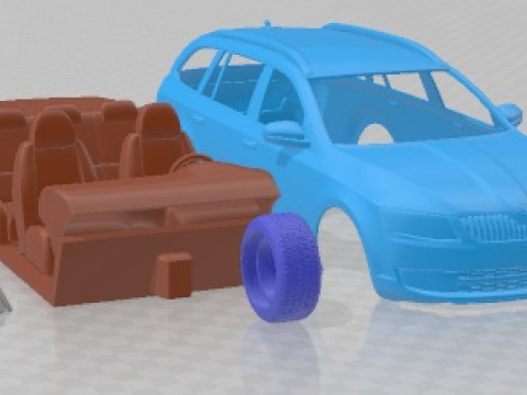 Skoda Octavia 2013 Combi Printable Car 3D Принт Модель