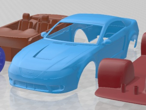 Mustang Cobra 2000 Printable Car 3D Print Model