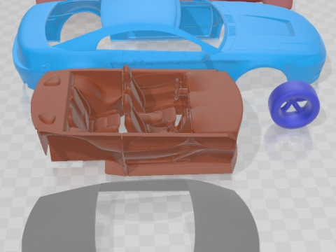 Mustang Cobra 2000 Printable Car Modelo de impresión 3D