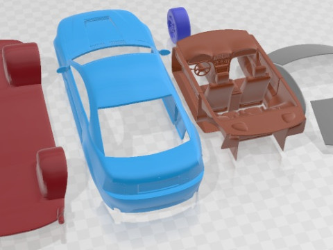 Mustang Cobra 2000 Printable Car Modelo de impresión 3D