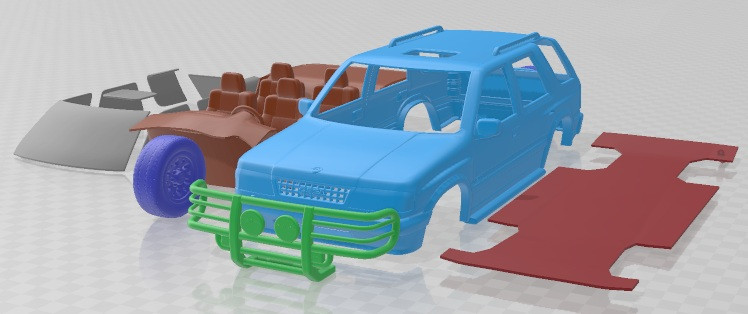 Opel Frontera 1992 Printable Car 3D Принт Модель .c4d .max .obj .3ds .fbx .stl .blend 