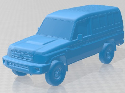 Toyota Land Cruiser J78 2010 Printable Car 3D प्रिंट मॉडल