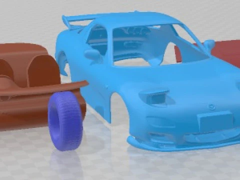 Mazda RX7 1999 Printable Car 3D Print Model