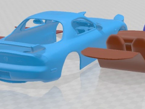 Mazda RX7 1999 Printable Car 3D Print Model