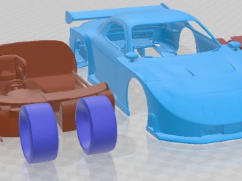 Mazda RX7 1996 Printable Car 3D Print Model