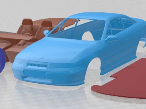 Opel Calibra 1990 Printable Car 3D Print Model
