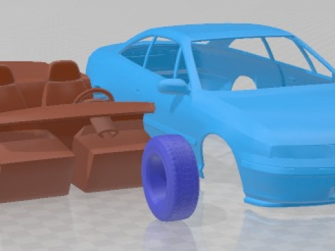 Opel Calibra 1990 Printable Car Modello di stampa 3D