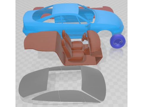 Opel Calibra 1990 Printable Car Modello di stampa 3D