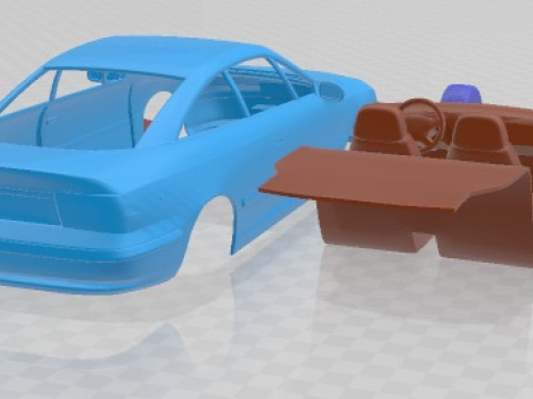 Opel Calibra 1990 Printable Car Modello di stampa 3D