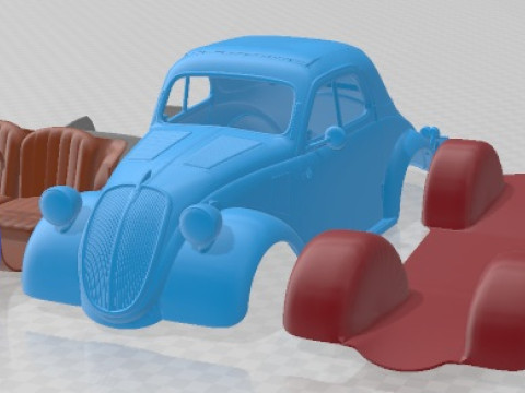 Fiat 500 Topolino 1936 Prinbable Car 3D Print Model
